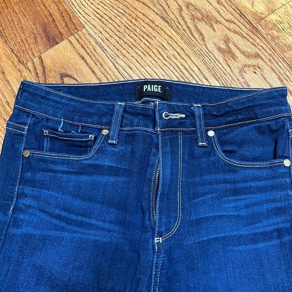 PAIGE Women’s Dark Blue Hoxton Ankle Jeans Size 28 - Picture 4 of 7